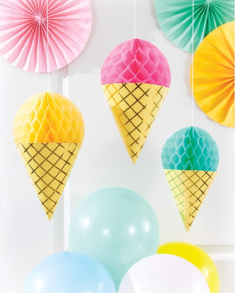 Creative Converting, Hanging Decorations, Icecream, 3 pc.   - ვარიაცია 2 